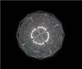 钻石形采光罩晚间效果图