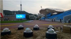 大连火车头体育馆光导照明