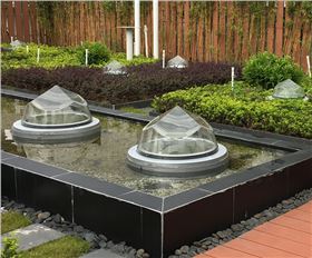 白天的导光管采光系统室外效果图