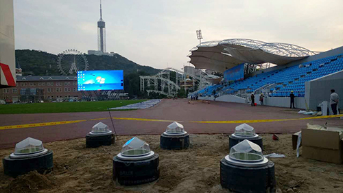 大连火车头体育馆光导照明